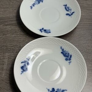 Royal Copenhagen “Blue Flower” or “Blue Flower braided” saucers